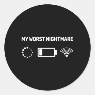 Mijn ergste nachtmerrie voor een gamer ronde sticker