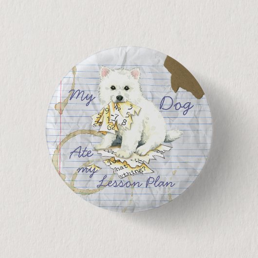 Mijn eskie Ate Mijn Lesson Plan Ronde Button 3,2 Cm (Voorkant)