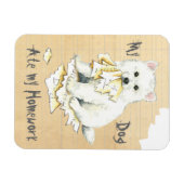 Mijn Eskie Ate Mijn thuiswerk Magneet (Horizontaal)