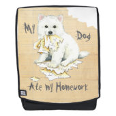 Mijn Eskie Ate Mijn thuiswerk Rugtassen (Voorkant)