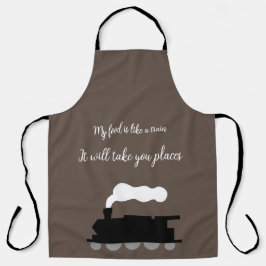 Mijn eten brengt je naar plaatsen schort