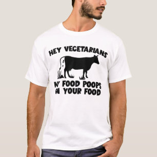 Mijn eten poept op je eten Koe rundervleeseter T-shirt