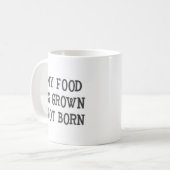 Mijn eten wordt niet geboren Vegan Funny Mug Koffiemok (Voorkant links)