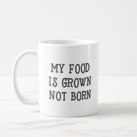 Mijn eten wordt niet geboren Vegan Funny Mug Koffiemok (Links)