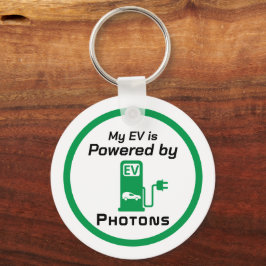 Mijn EV wordt aangedreven door Photons Sleutelhang Sleutelhanger