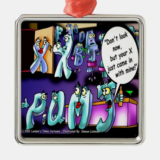 Mijn Ex & Jouw Ex Grappig Metalen Ornament (Voorkant)