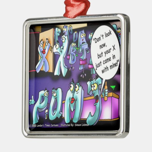 Mijn Ex & Jouw Ex Grappig Metalen Ornament (Links)