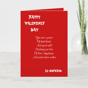 Mijn ex-man op Valentijnsdag Feestdagen Kaart