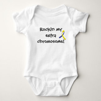 "Mijn extra chromosoom afbreken" baby shirt