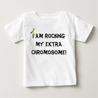 "Mijn extra chromosoom afbreken" baby shirt