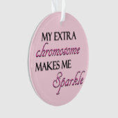 Mijn extra chromosoom maakt me flauw, kerst ornament (voorkant)