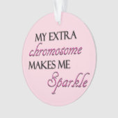 Mijn extra chromosoom maakt me flauw, kerst ornament (voorkant)