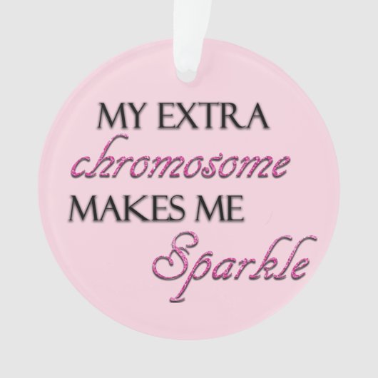 Mijn extra chromosoom maakt me flauw, kerst ornament (voorkant)