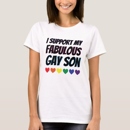 Mijn Fabulous Gay Son Support T-shirt (Voorkant)