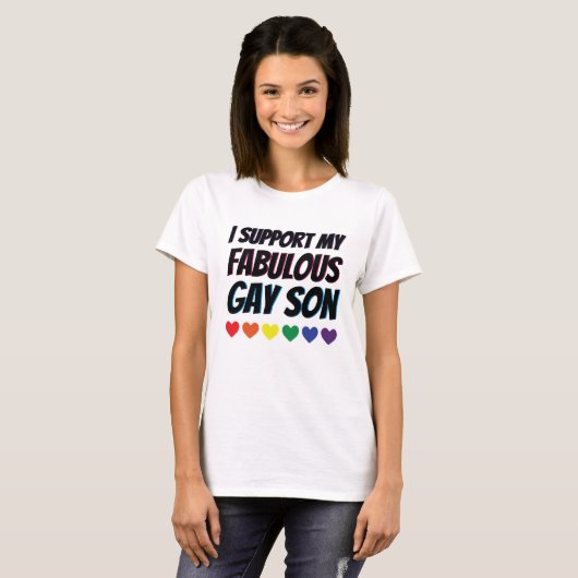 Mijn Fabulous Gay Son Support T-shirt (Voorkant volledig)