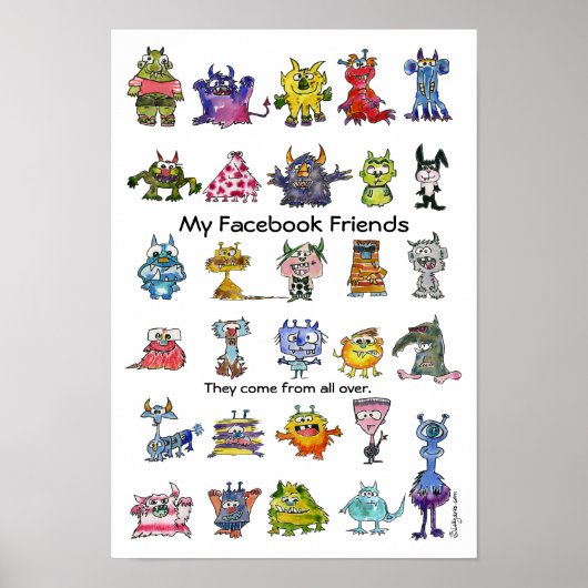Mijn Facebook Friends Poster (Voorkant)