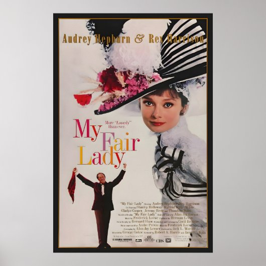 Mijn Fair Lady Retro Audrey Hepburn Rex Harrison Poster (Voorkant)