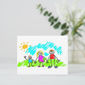 Mijn familie briefkaart (Staand voorkant)