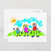 Mijn familie briefkaart (Voorkant / Achterkant)