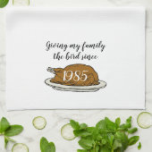 Mijn familie de Bird Funny Thanksgiving geven Theedoek (Gevouwen)