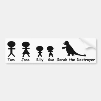 Mijn familie... en Gorak de Destroyer Bumpersticker