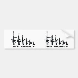Mijn familie (I Love Pistolen) Bumpersticker