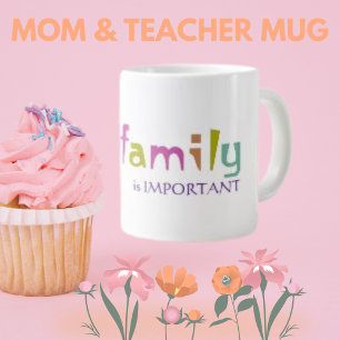 Mijn familie is belangrijk, woorden koffie Mok