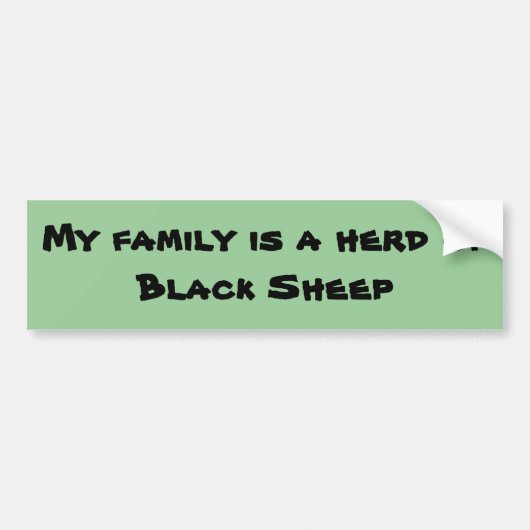 Mijn familie is een kudde van Black Sheep Bumpersticker (Voorkant)