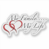 Mijn familie Mijn leven Sticker (Voorkant)