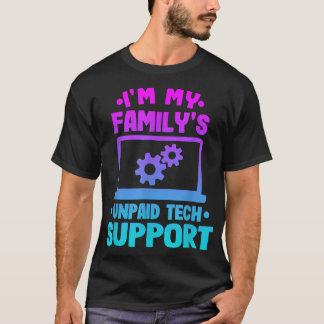 Mijn familie onbetaalde computer voor technische o t-shirt