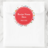 Mijn familie ontvangt ronde sticker (Tas)