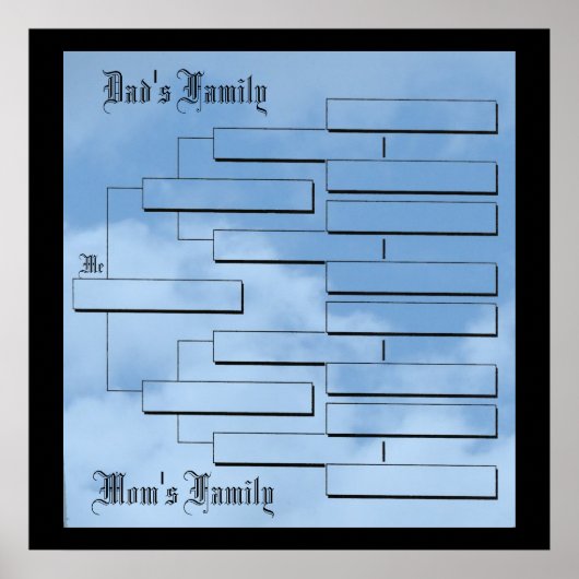 Mijn familie - Poster van 24 x 24 inch (Voorkant)