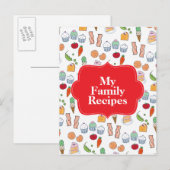 Mijn familie recepten briefkaart (Voorkant / Achterkant)