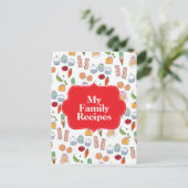 Mijn familie recepten briefkaart (Staand voorkant)