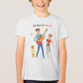 Mijn familie rockt Tri-Blend shirt (Voorkant)