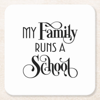 Mijn familie runt een school Remor Academy Kartonnen Onderzetters