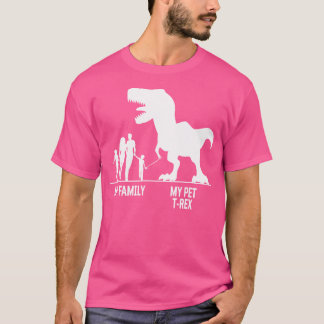 Mijn familie Silhouette Dino Mamasaurus Pet T-Rex  T-shirt