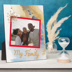 Mijn familie Tafelblad plaque is 8x10 Met een Ezel Fotoplaat