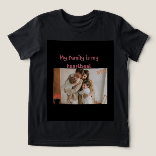 Mijn familie Tri-Blend shirt (Design voorkant)