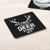 Mijn familieboom Deer Stand, grappige deer Hunting Kartonnen Onderzetters (Schuin)