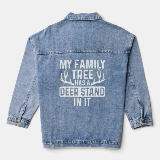 Mijn familieboom heeft een diepere positie in het  denim jacket (Achterkant)