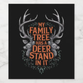 Mijn familieboom heeft een diepere positie in het wijn etiket (Enkel label)