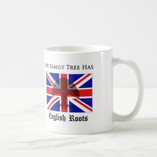 "Mijn familieboom heeft Engelse wortels" mok (Rechts)