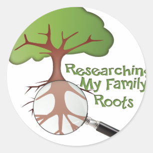 Mijn familierouten onderzoeken ronde sticker