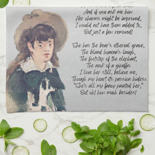 Mijn Fancy gedicht van Lewis Carroll Theedoek (Gevouwen)