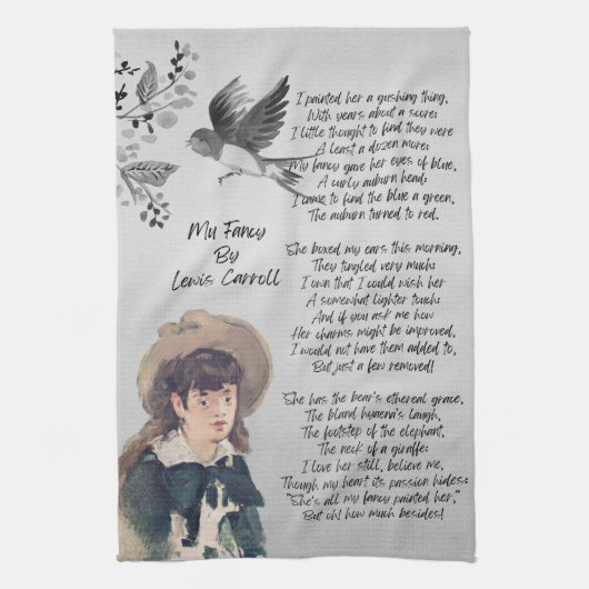 Mijn Fancy gedicht van Lewis Carroll Theedoek (Verticaal)
