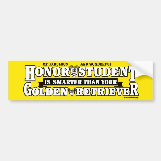 Mijn fantastische en prachtige Hondenstudent is sl Bumpersticker (Voorkant)