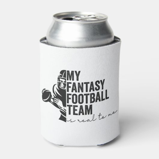 Mijn Fantasy Football Team is Echte Voor Mij Sport Blikjeskoeler (Blikje Voorkant)