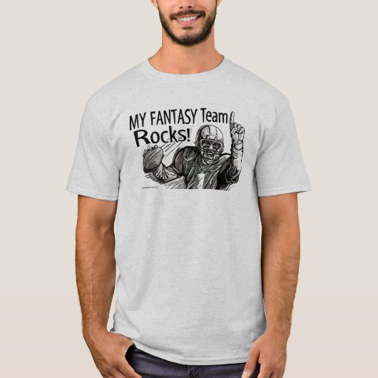 Mijn Fantasy Team Rocks. Football T-shirt (Voorkant)