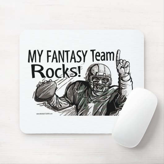 Mijn Fantasy Team Rocks. Mousepad Muismat (Met muis)